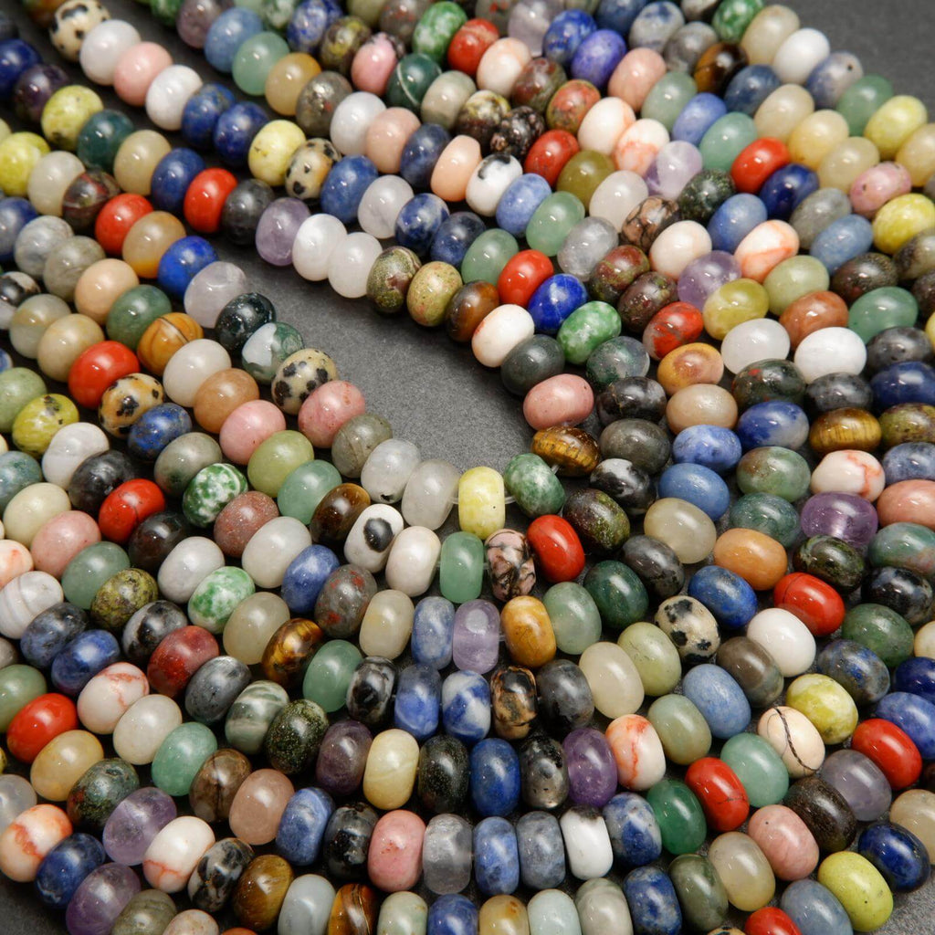 Multicolor mixed gemstone beads.