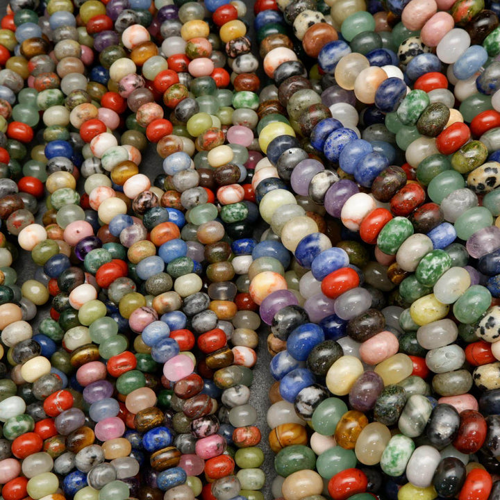 Multicolor mixed gemstone beads.