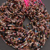 Multicolored bead string on a dark background