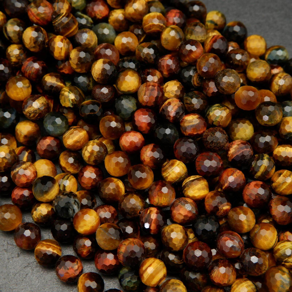 Mixed tiger eye beads.