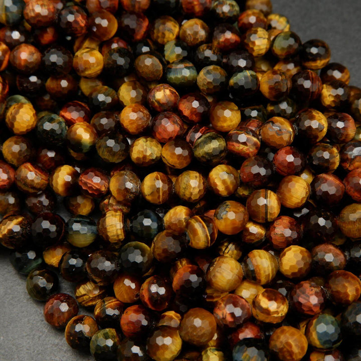 Mixed tiger eye beads.