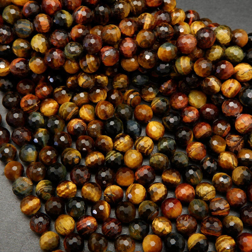 Mixed tiger eye beads.
