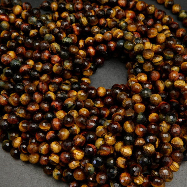 Mixed tiger eye beads.