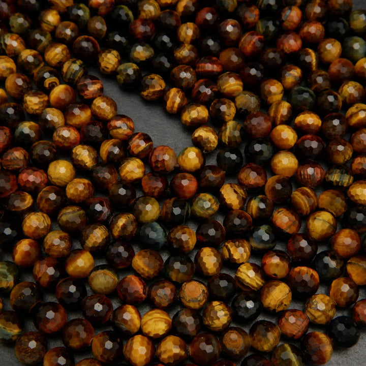 Mixed tiger eye beads.