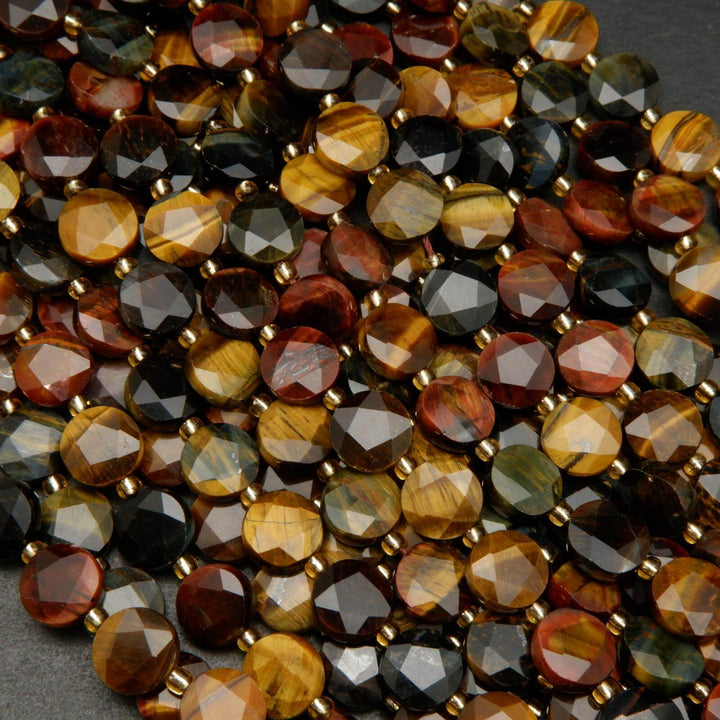Multicolor Tiger Eye Beads.