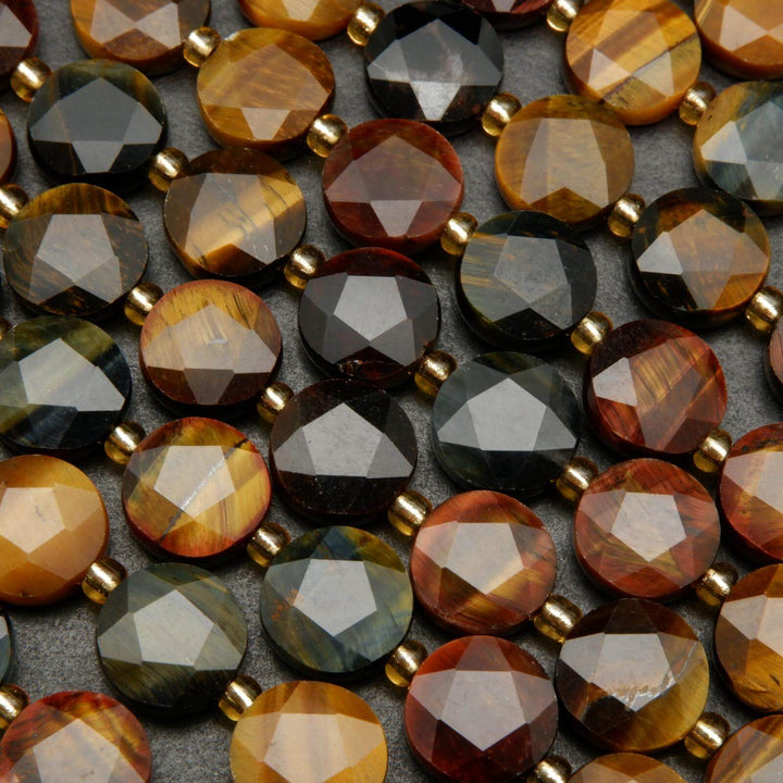Multicolor Tiger Eye Beads.