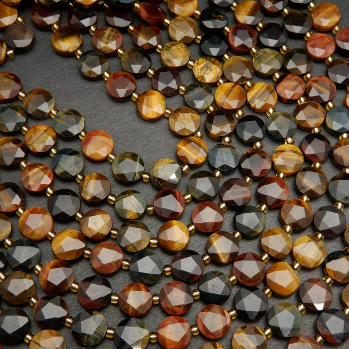 Multicolor Tiger Eye Beads.