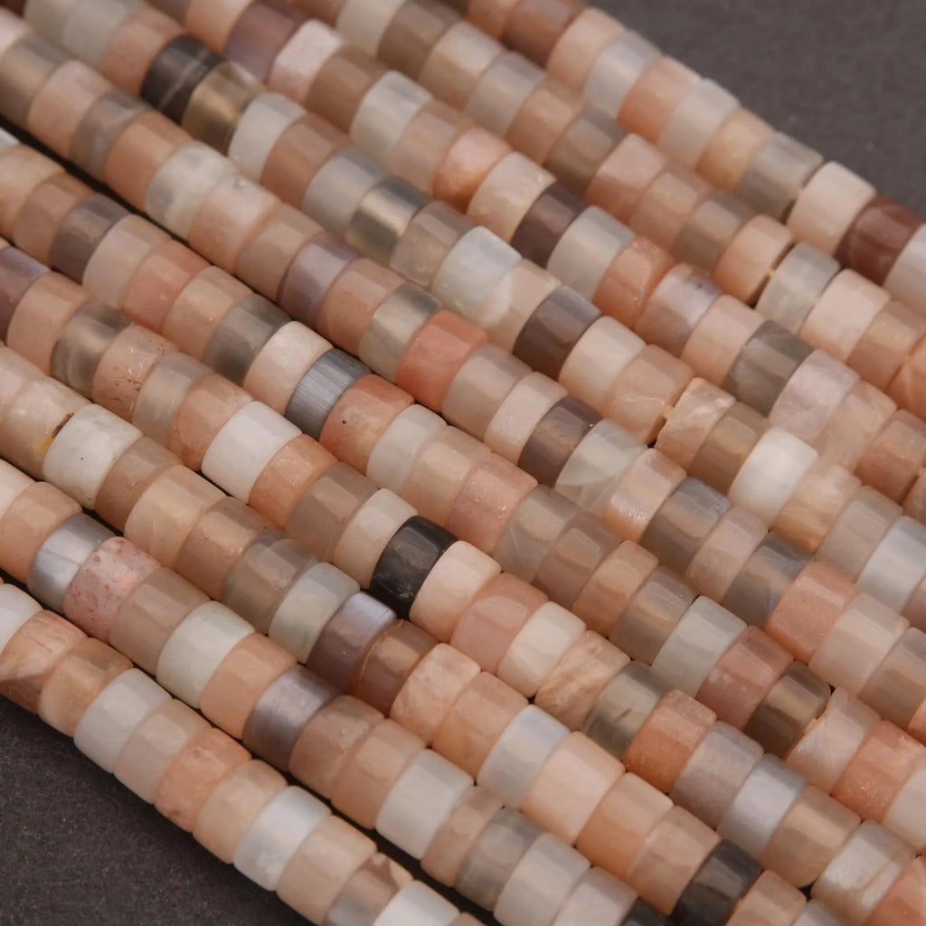 Mixed moonstone beads.