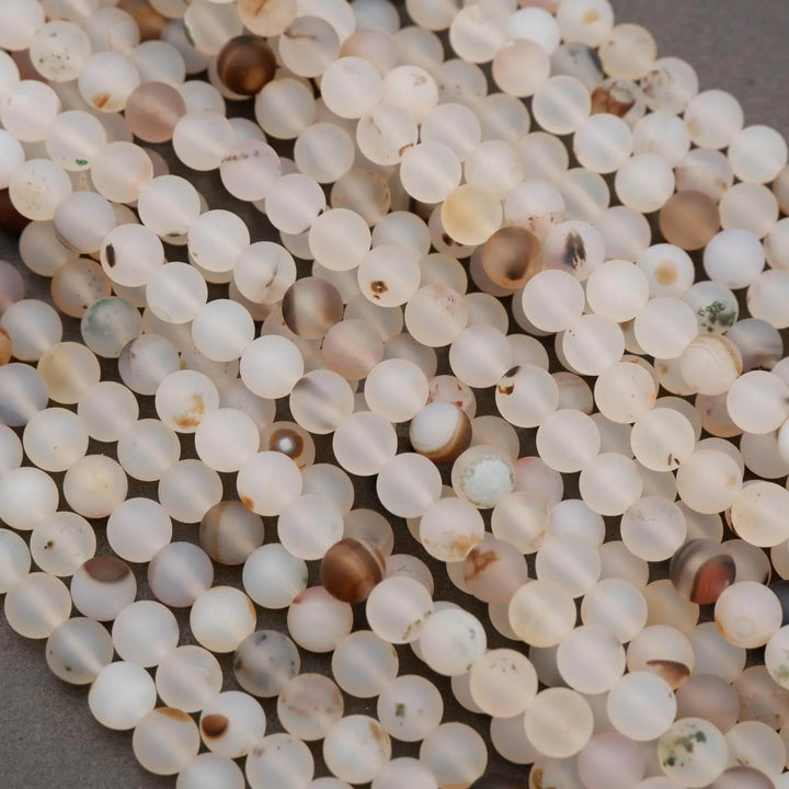Montana Dendritic Agate · Matte · Round · 4mm, 6mm, 8mm, 10mm, Tejas Beads, Beads