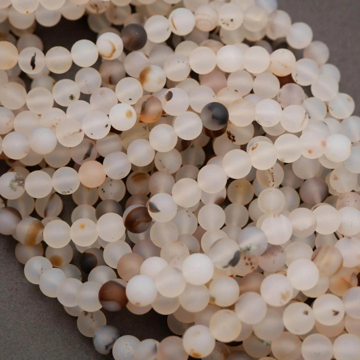 Montana Dendritic Agate · Matte · Round · 4mm, 6mm, 8mm, 10mm, Tejas Beads, Beads