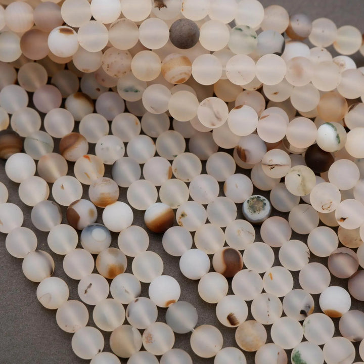 Montana Dendritic Agate · Matte · Round · 4mm, 6mm, 8mm, 10mm, Tejas Beads, Beads