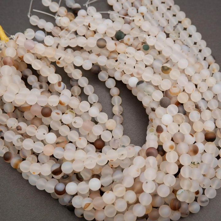 Montana Dendritic Agate · Matte · Round · 4mm, 6mm, 8mm, 10mm, Tejas Beads, Beads