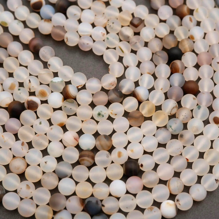 Montana Dendritic Agate · Matte · Round · 4mm, 6mm, 8mm, 10mm, Tejas Beads, Beads