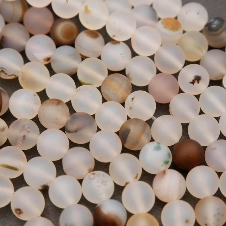 Montana Dendritic Agate · Matte · Round · 4mm, 6mm, 8mm, 10mm, Tejas Beads, Beads
