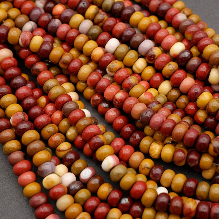 Australian Mookaite · Smooth · Rondelle · 5x8mm, Tejas Beads, Beads