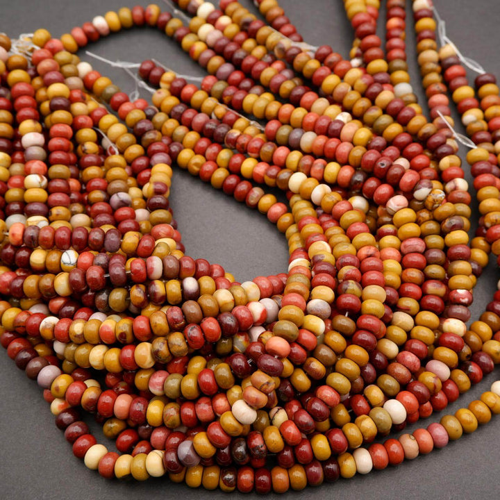 Australian Mookaite · Smooth · Rondelle · 5x8mm, Tejas Beads, Beads