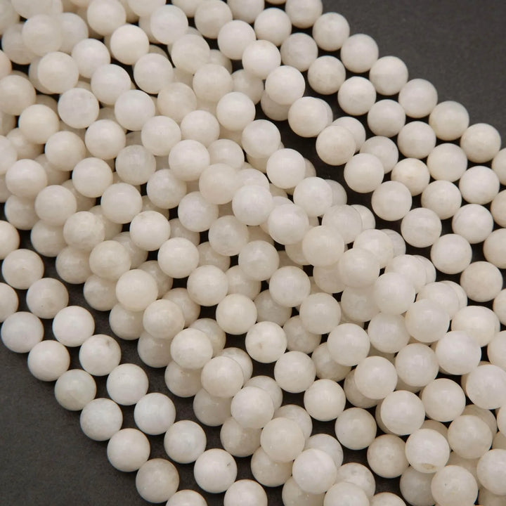 Creamy White Moonstone · Smooth · Round · 6mm, 8mm, 10mm, Tejas Beads, Beads