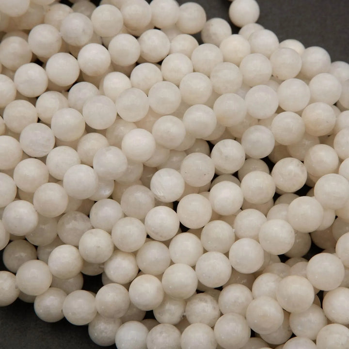 Creamy White Moonstone · Smooth · Round · 6mm, 8mm, 10mm, Tejas Beads, Beads