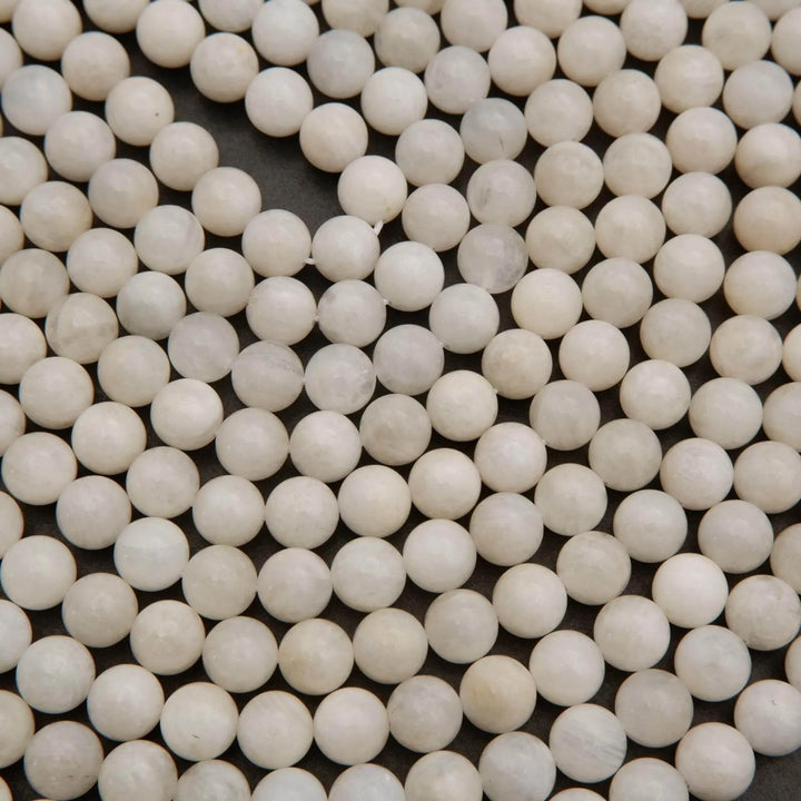 Creamy White Moonstone · Smooth · Round · 6mm, 8mm, 10mm, Tejas Beads, Beads