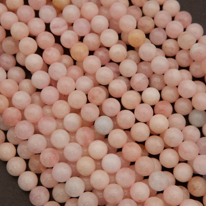Morganite · Smooth · Round · 8mm, Tejas Beads, Beads