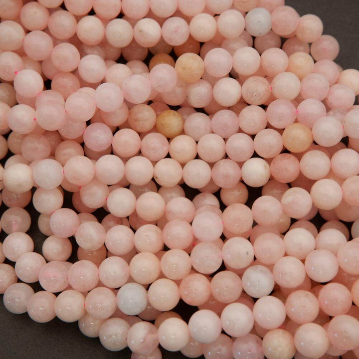 Morganite · Smooth · Round · 8mm, Tejas Beads, Beads