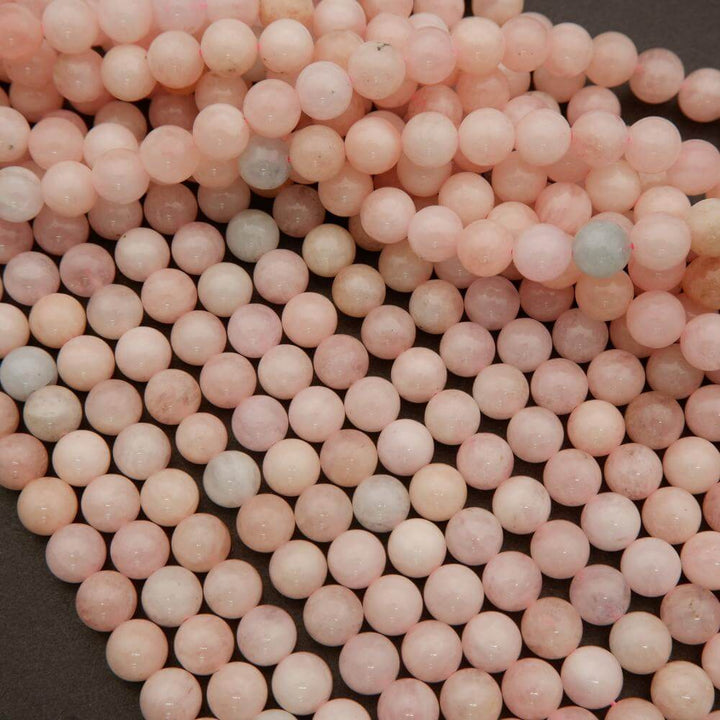 Morganite · Smooth · Round · 8mm, Tejas Beads, Beads