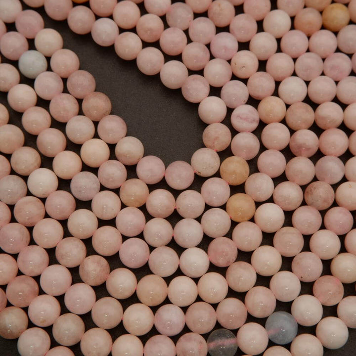 Morganite · Smooth · Round · 8mm, Tejas Beads, Beads