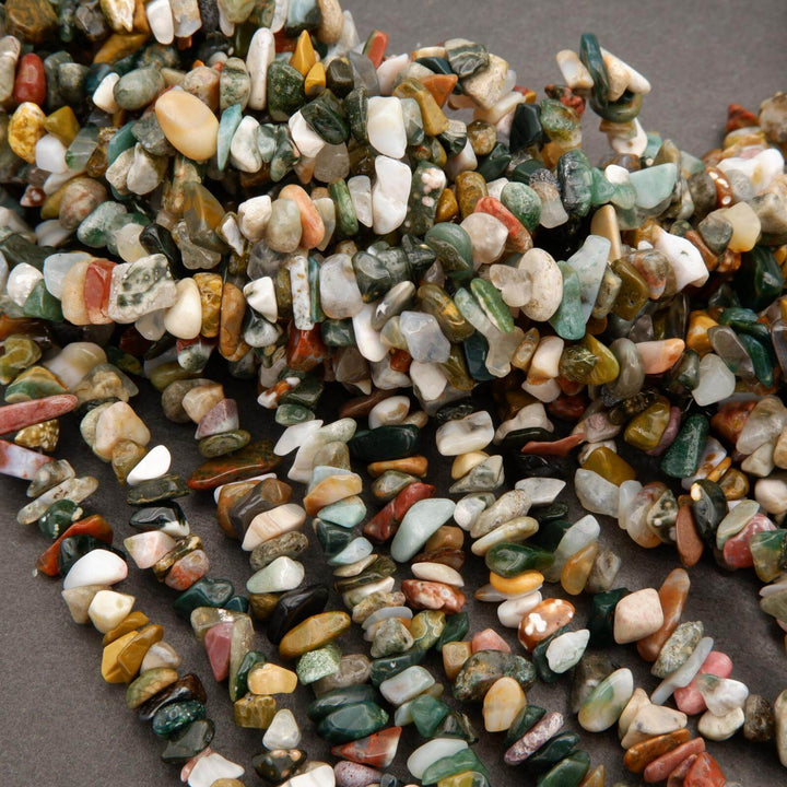 Kambaby Ocean Jasper · Smooth · Freeform Chips · 7mm, Tejas Beads, Beads