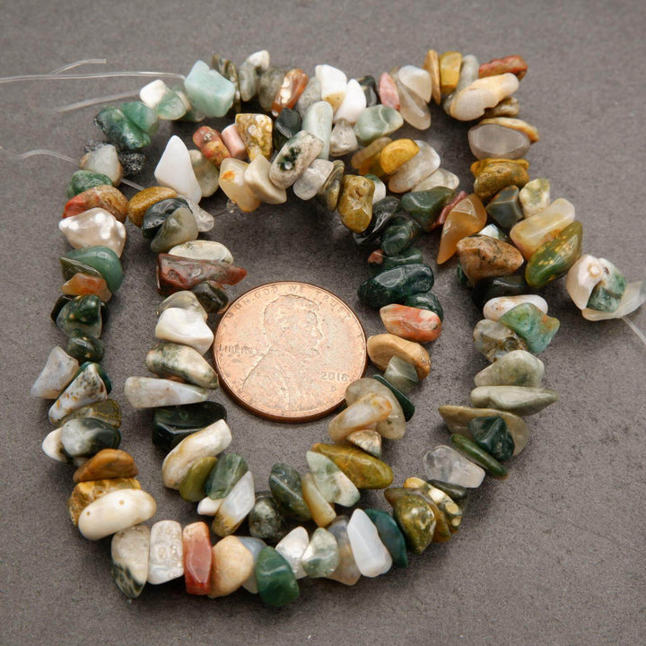 Kambaby Ocean Jasper · Smooth · Freeform Chips · 7mm, Tejas Beads, Beads