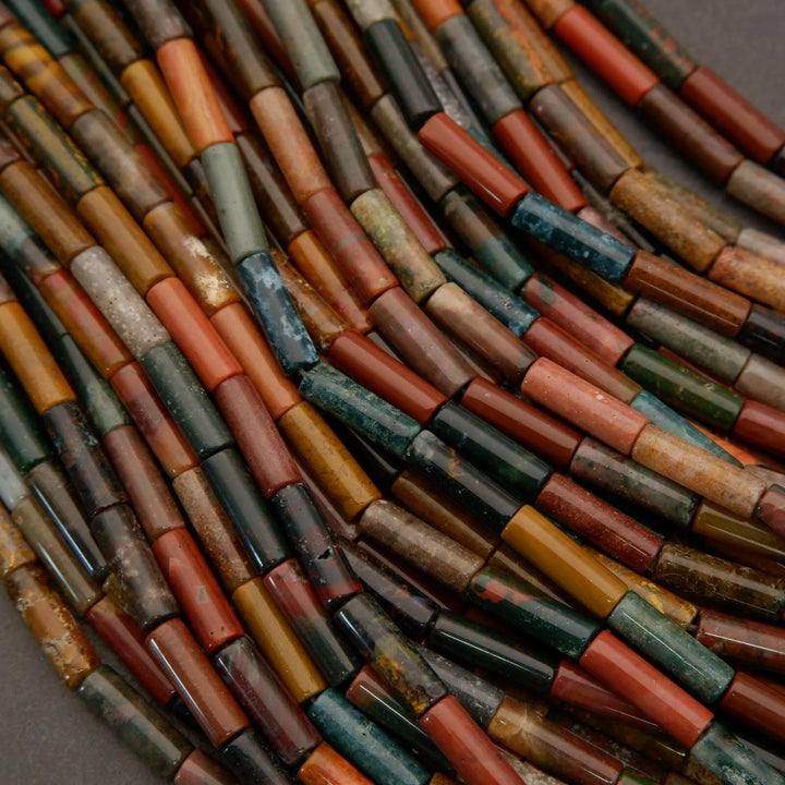 Ocean Jasper · Smooth · Tube · 4x13mm, Tejas Beads, Beads