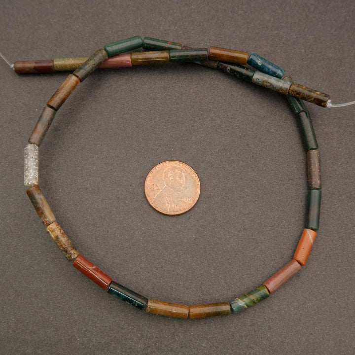 Ocean Jasper · Smooth · Tube · 4x13mm, Tejas Beads, Beads