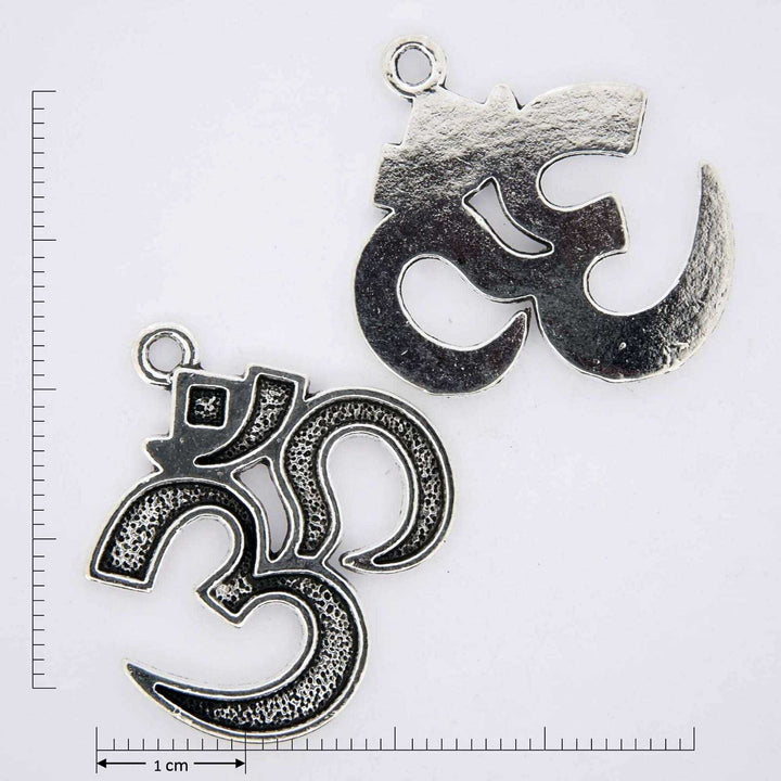 Om aum silver jewelry finding charm