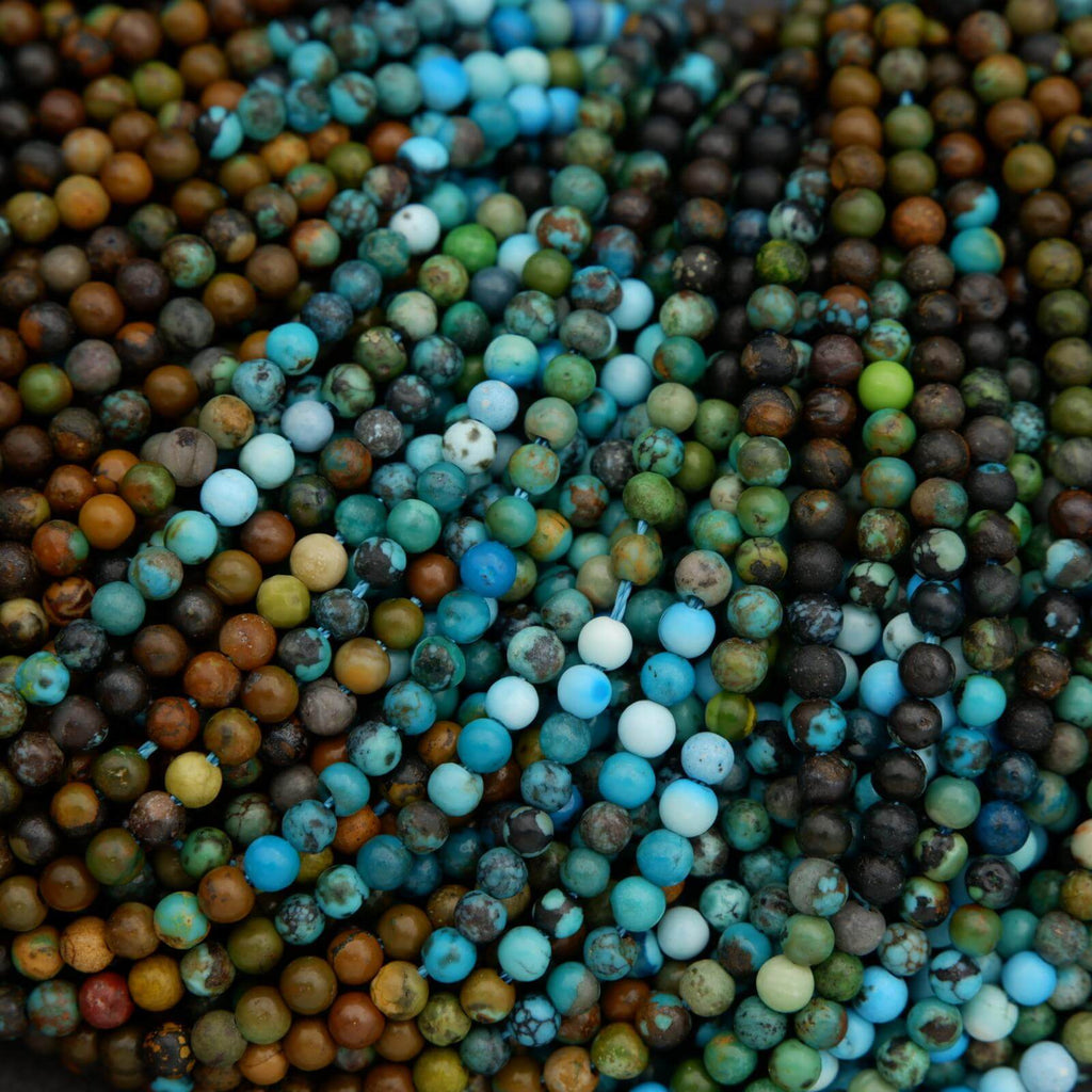 Multicolor gradient round beads.