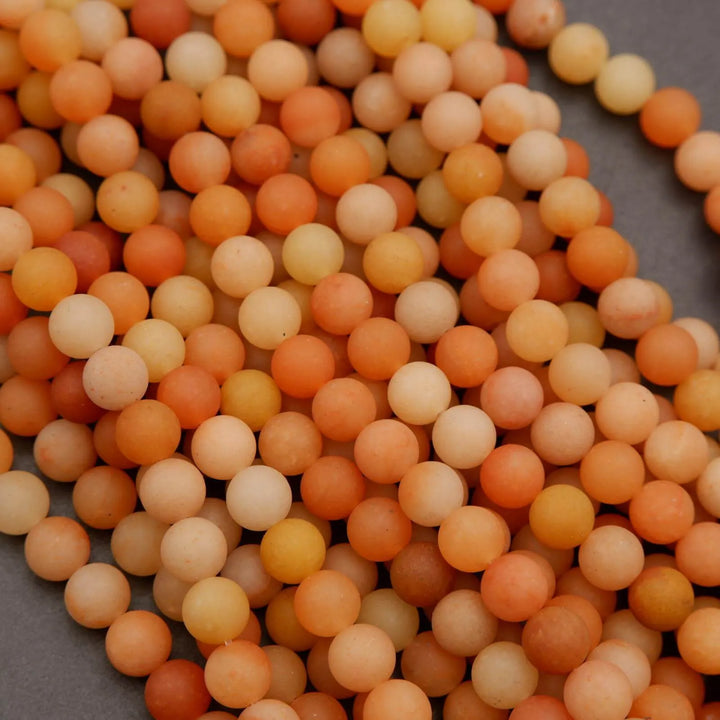 Orange Aventurine · Matte · Round · 4mm, 6mm, 8mm, Tejas Beads, Beads