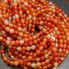 Orange carnelian beads.