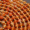 Orange Carnelian Agate · Faceted · Rondelle · 6x8mm, Tejas Beads, Beads