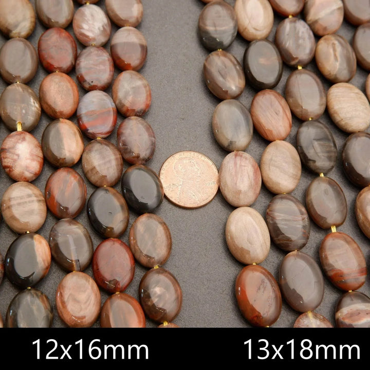 Petrified Wood · Smooth · Oval · 8mm, 10mm, 12mm, 13mm, Tejas Beads, Beads