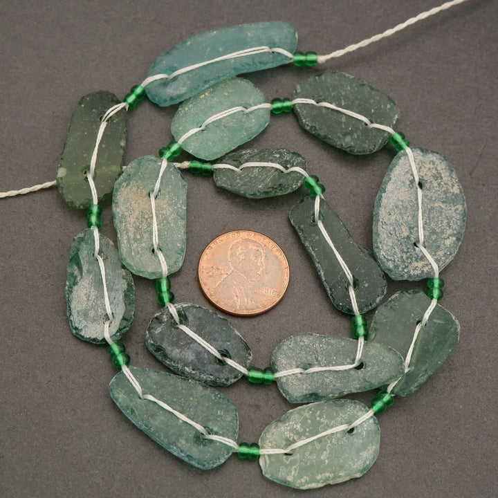 Roman Glass · Matte · Oval · 14mm to 17mm, Tejas Beads, Beads