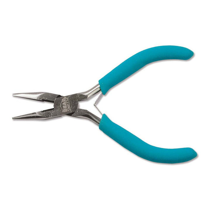 Pair of pliers with blue handles on a white background