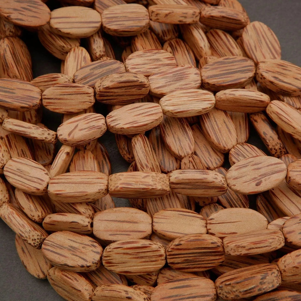 coconut palm lumber Coconut Palm Wood · Smooth · Flat Oval · 12x21mm– Tejas Beads