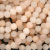 Close-up of beige and white round beads