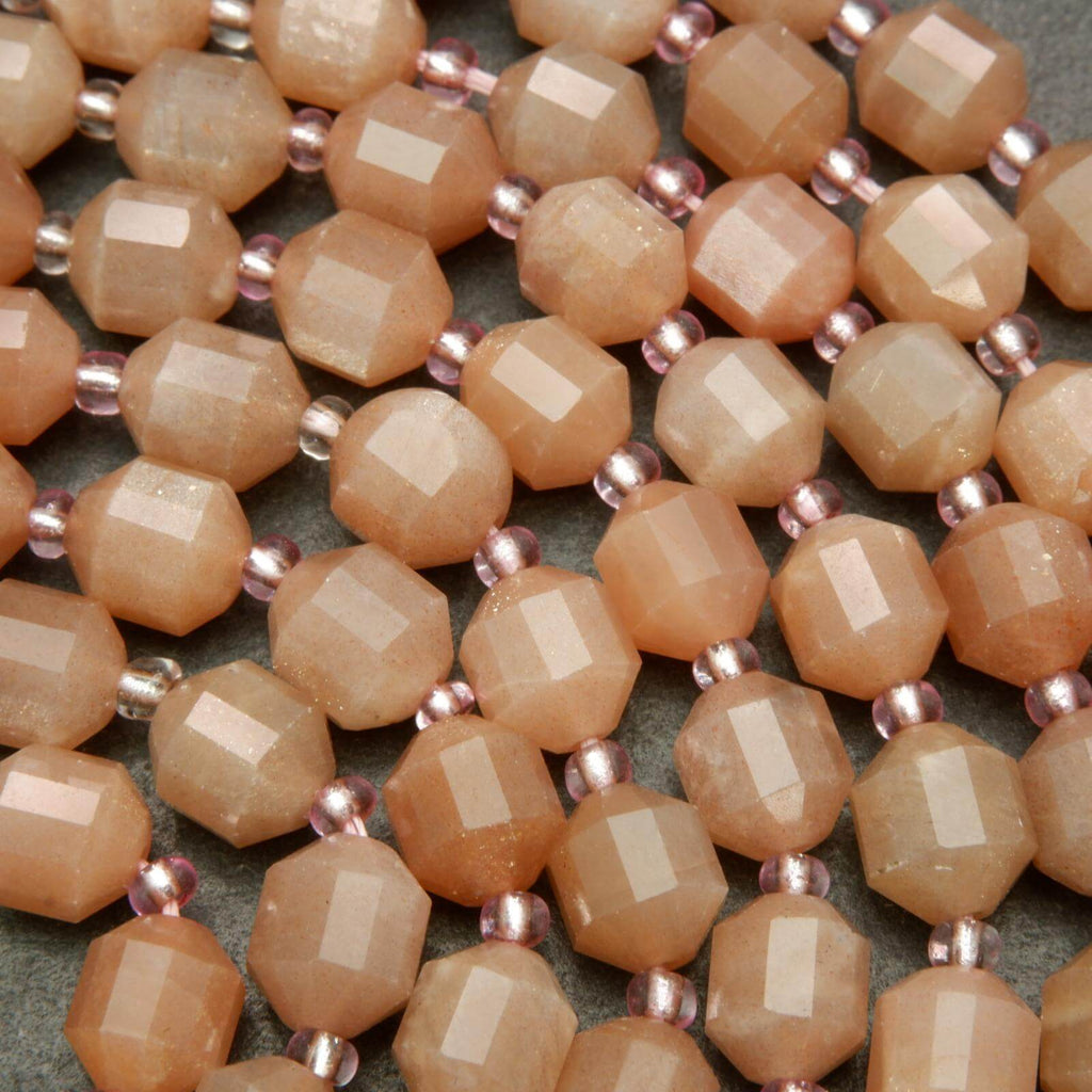Peach Moonstone Beads  Polished Round Beads– Tejas Beads