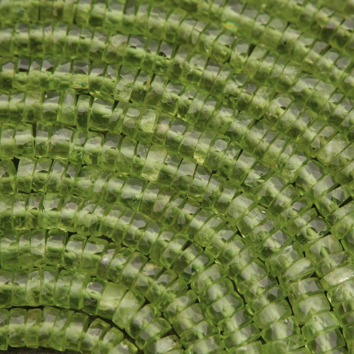 Peridot A+ · Faceted · Heishi · 4mm, 5mm, Tejas Beads, Beads