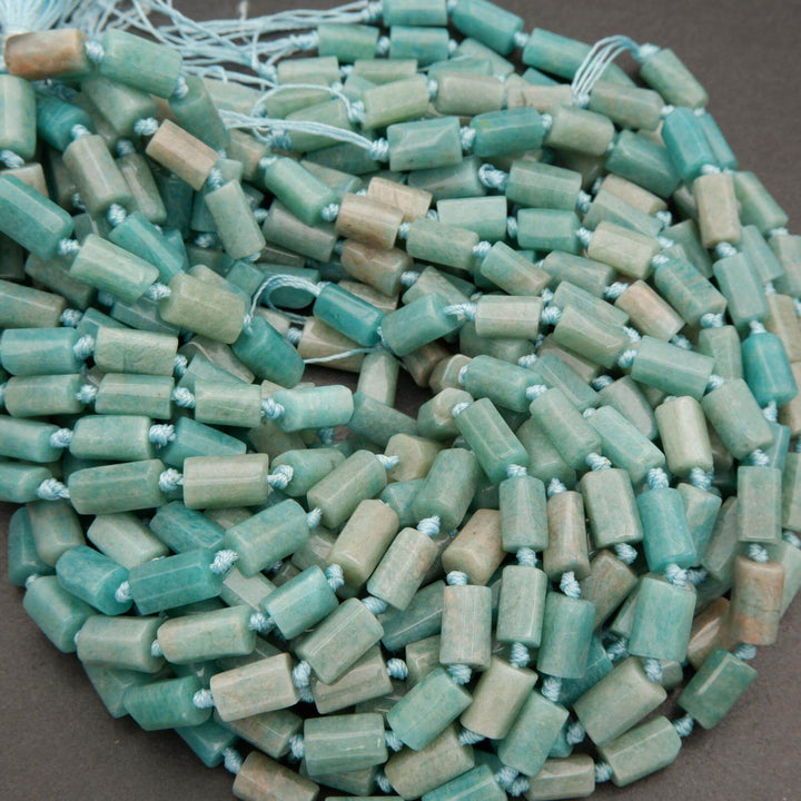 Peruvian Amazonite · Smooth · Freeform Tube · 8mm, Tejas Beads, Beads