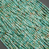 Sea green-blue faceted round beads.
