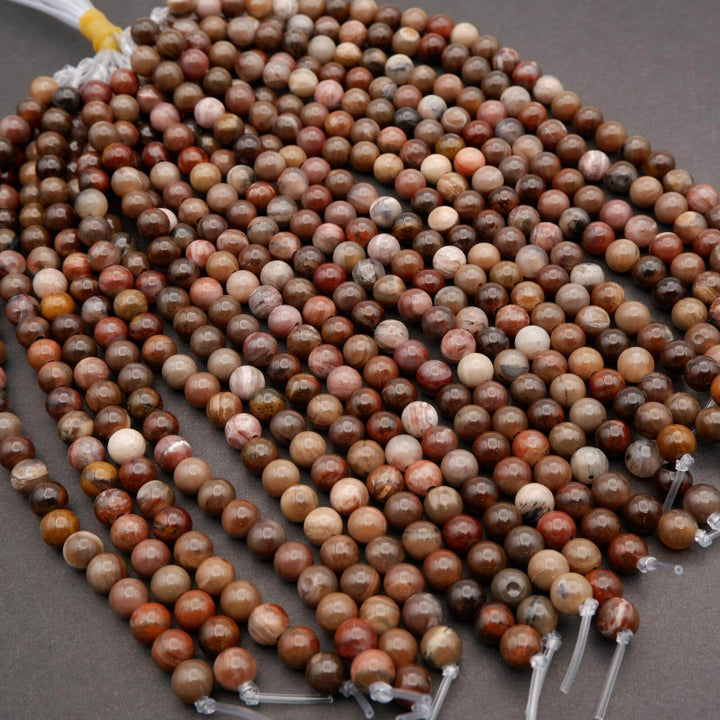 Petrified wood beads.