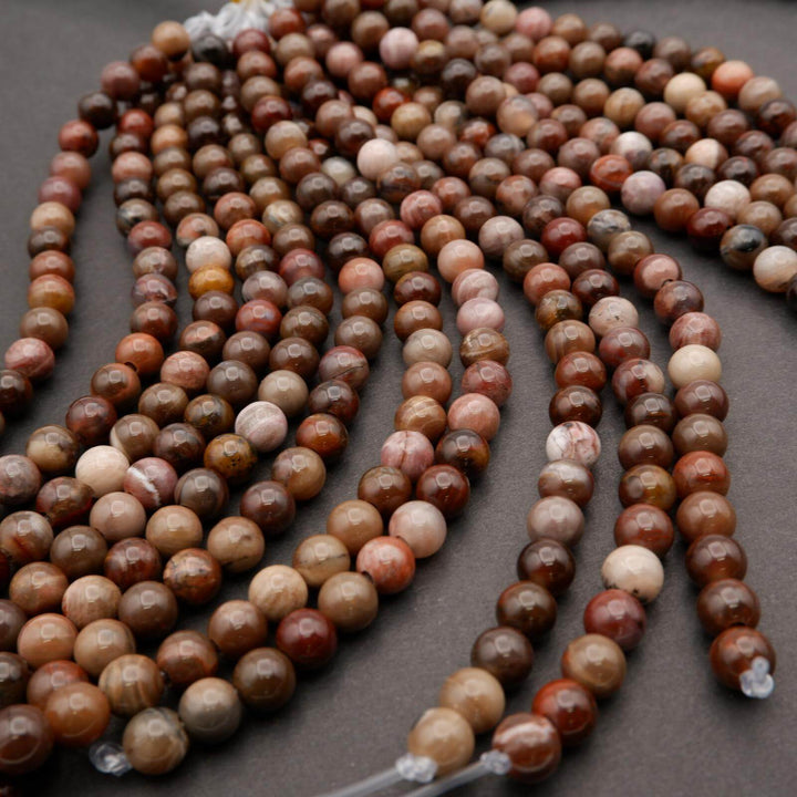 Petrified wood beads.