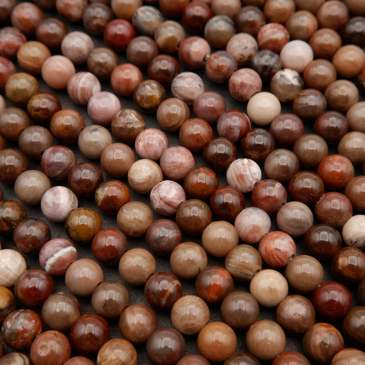 Petrified wood beads.