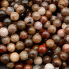Petrified Wood · Smooth · Round · 4mm, 6mm, 8mm, 10mm, Tejas Beads, Beads