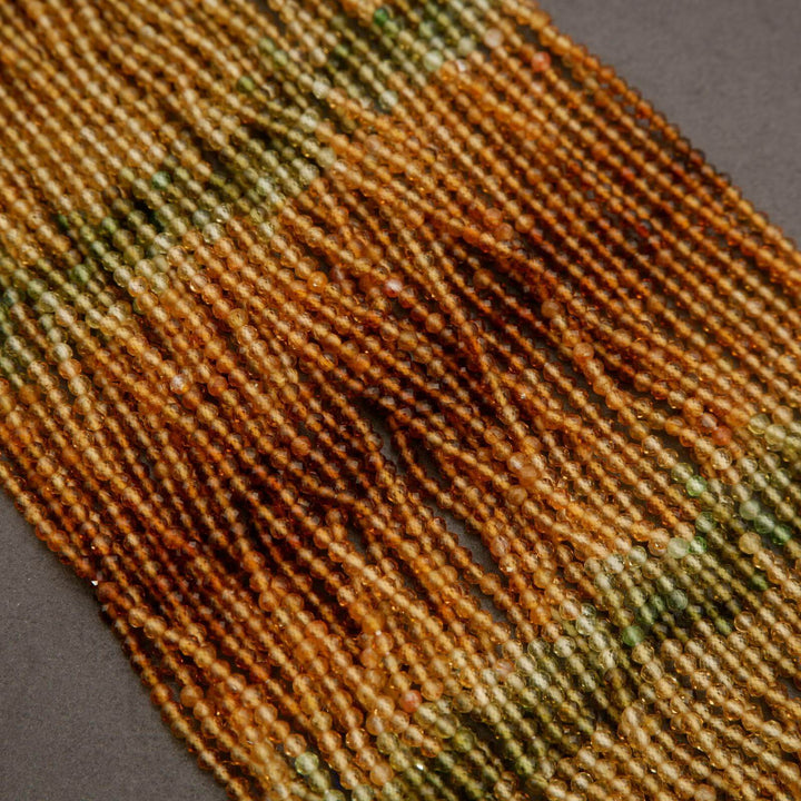 Petrol Tourmaline A · Ombre · Microfaceted · Round · 2mm, Tejas Beads, Beads